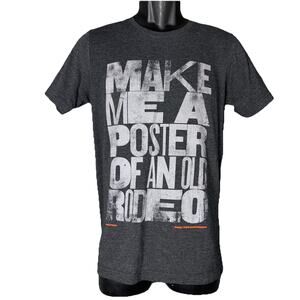 RARE John Prine Small Black Shirt Make Me A Poster Of An Old Rodeo Unisex Lyrics